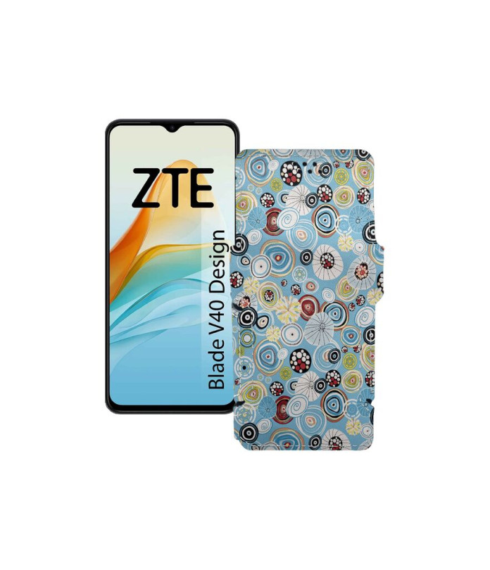 Чохол-книжка з екошкіри для телефону ZTE Blade V40 Design