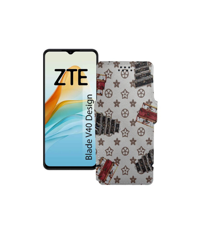 Чохол-книжка з екошкіри для телефону ZTE Blade V40 Design