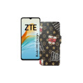 Чохол-книжка з екошкіри для телефону ZTE Blade V40 Design