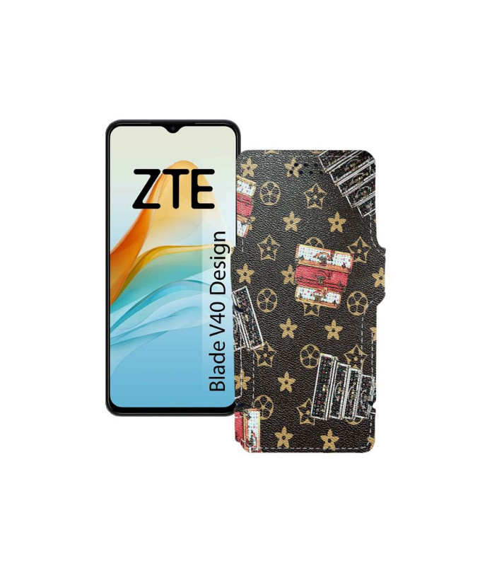 Чохол-книжка з екошкіри для телефону ZTE Blade V40 Design