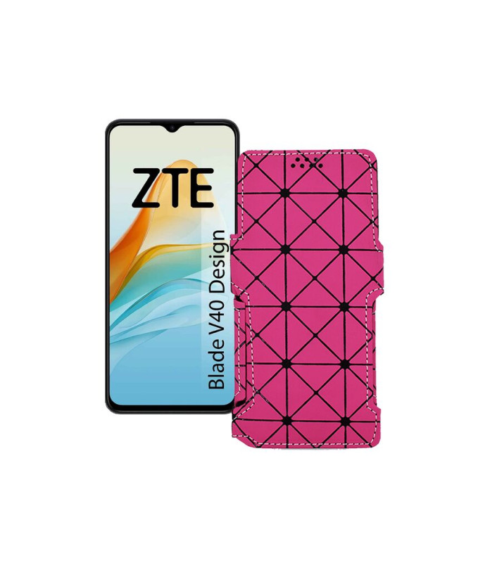 Чохол-книжка з екошкіри для телефону ZTE Blade V40 Design