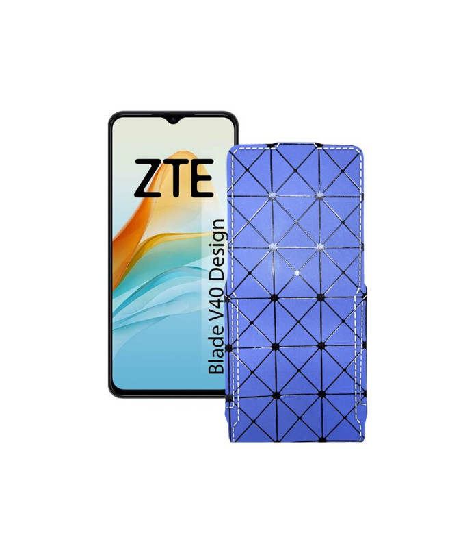 Чохол-флип з екошкіри для телефону ZTE Blade V40 Design