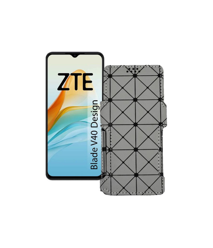 Чохол-книжка з екошкіри для телефону ZTE Blade V40 Design