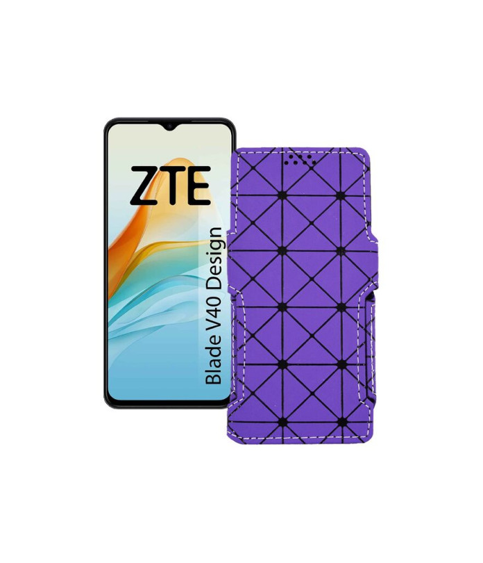 Чохол-книжка з екошкіри для телефону ZTE Blade V40 Design