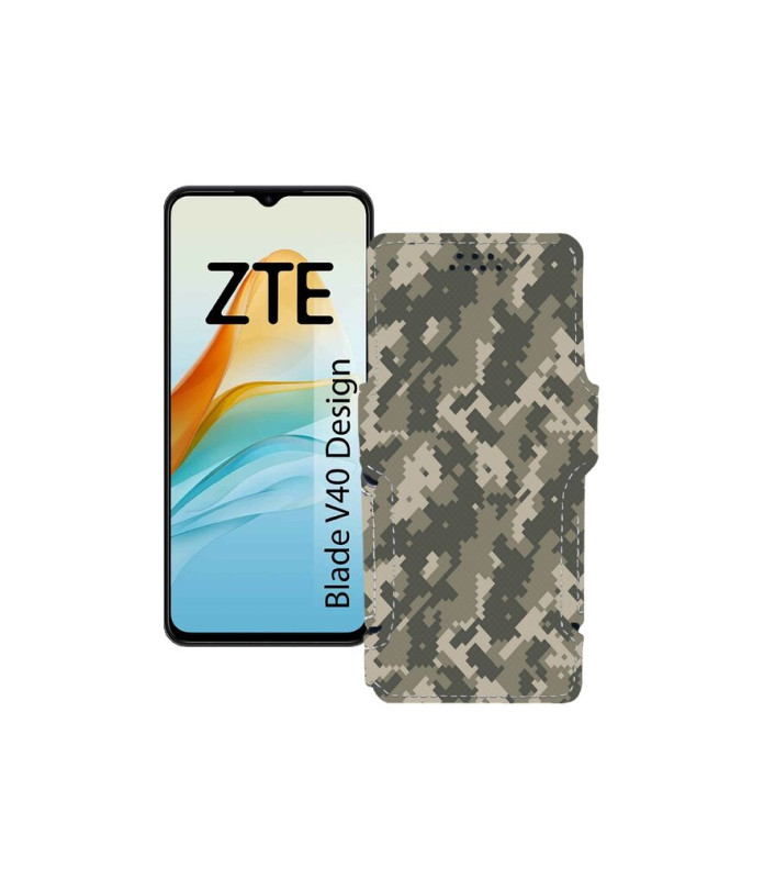 Чохол-книжка з екошкіри для телефону ZTE Blade V40 Design