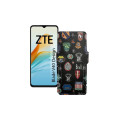 Чохол-книжка з екошкіри для телефону ZTE Blade V40 Design