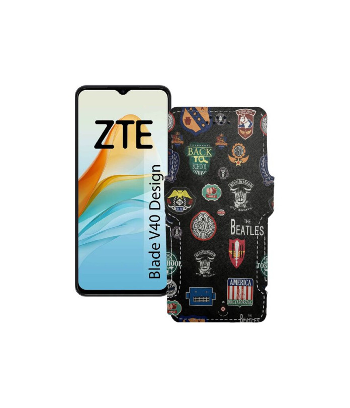 Чохол-книжка з екошкіри для телефону ZTE Blade V40 Design