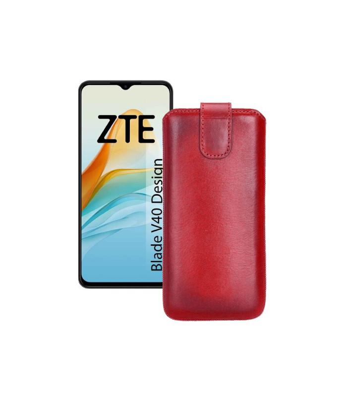 Витяжка з екошкіри для телефону ZTE Blade V40 Design