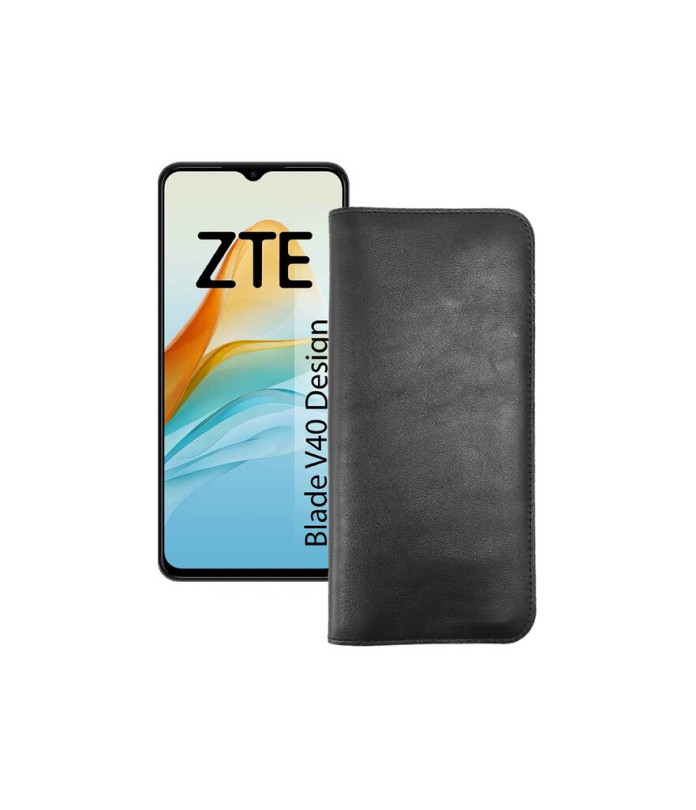 Портмоне з шкіри для телефону ZTE Blade V40 Design