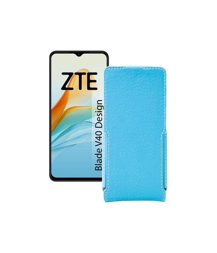 Чохол-флип з екошкіри для телефону ZTE Blade V40 Design