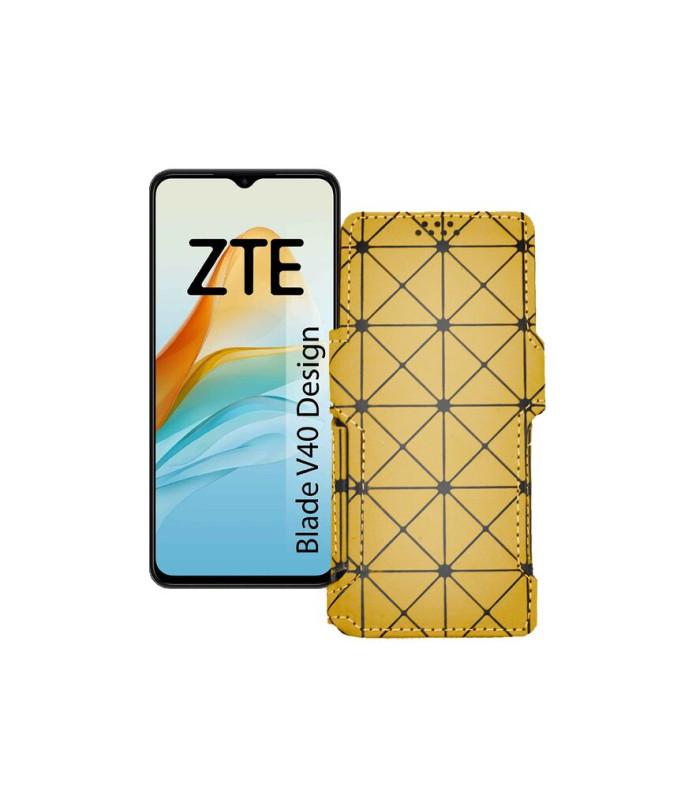 Чохол-книжка з екошкіри для телефону ZTE Blade V40 Design