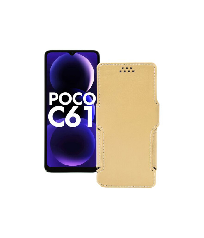 Чохол-книжка з екошкіри для телефону Xiaomi Poco C61