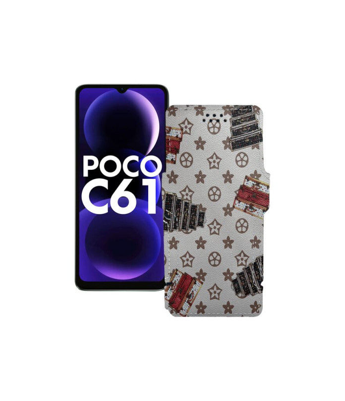 Чохол-книжка з екошкіри для телефону Xiaomi Poco C61