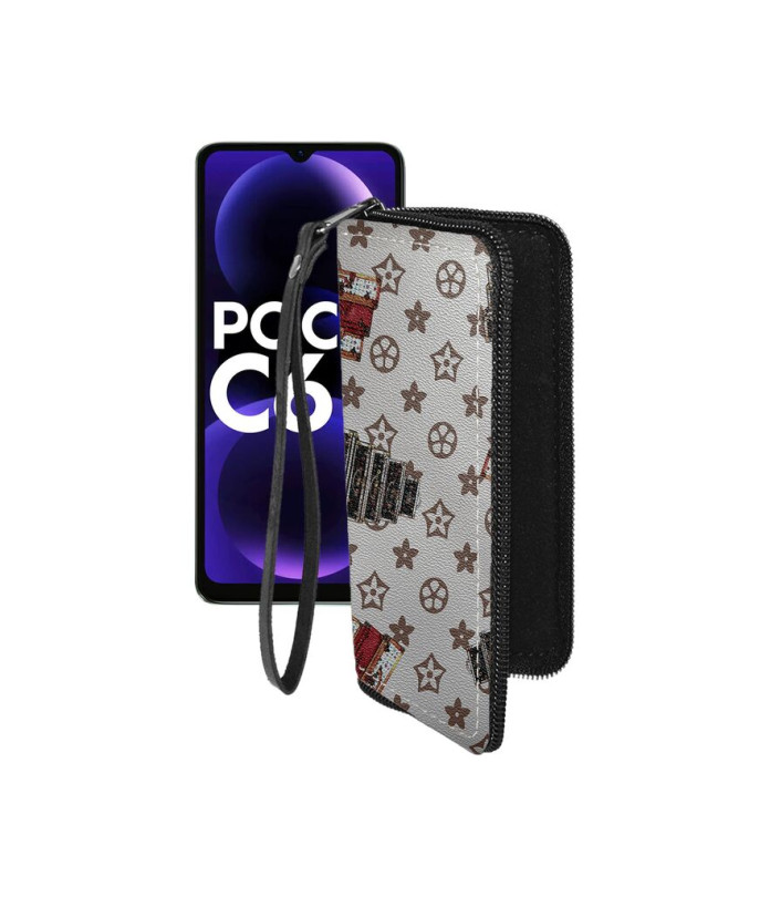 Чохол-гаманець з екошкіри для телефону Xiaomi Poco C61