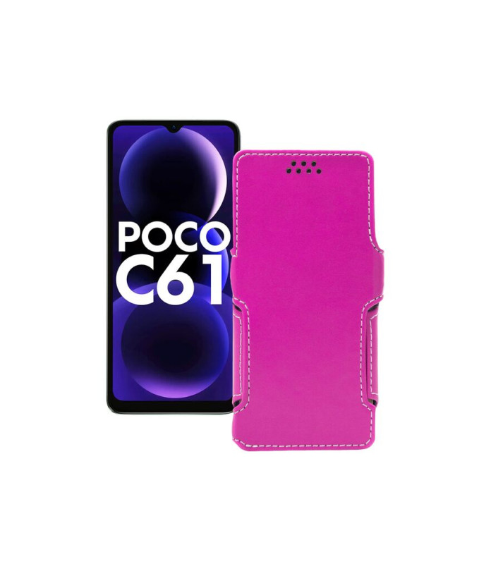 Чохол-книжка з екошкіри для телефону Xiaomi Poco C61
