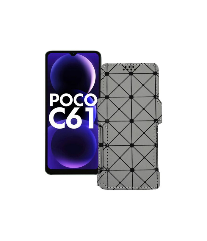 Чохол-книжка з екошкіри для телефону Xiaomi Poco C61