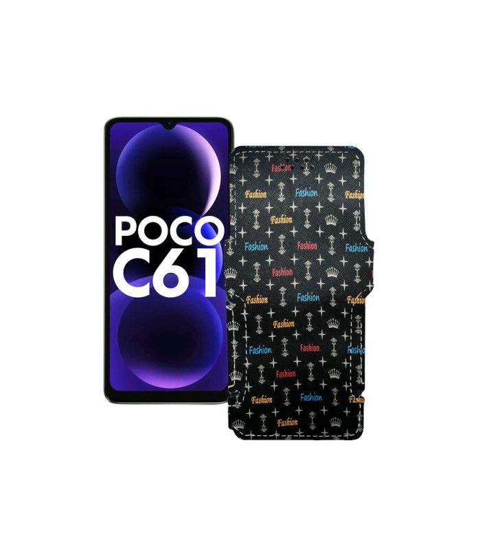 Чохол-книжка з екошкіри для телефону Xiaomi Poco C61