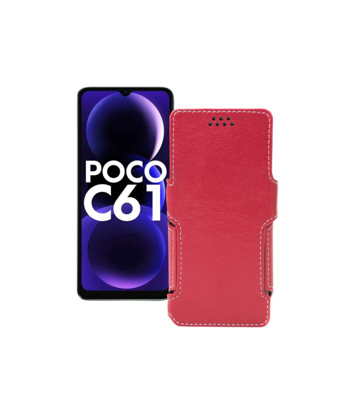 Чохол-книжка з екошкіри для телефону Xiaomi Poco C61