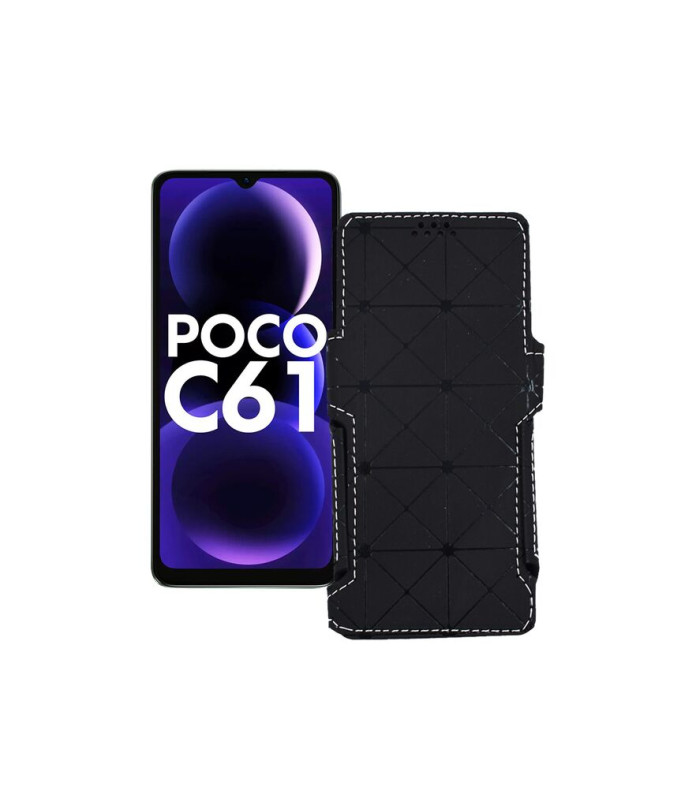 Чохол-книжка з екошкіри для телефону Xiaomi Poco C61