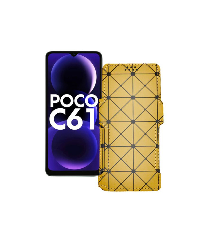 Чохол-книжка з екошкіри для телефону Xiaomi Poco C61