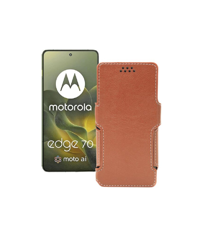Чохол-книжка з екошкіри для телефону Motorola Edge 70