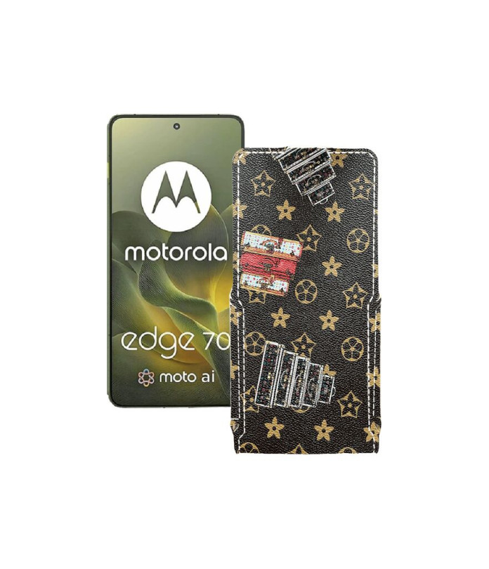 Чохол-флип з екошкіри для телефону Motorola Edge 70