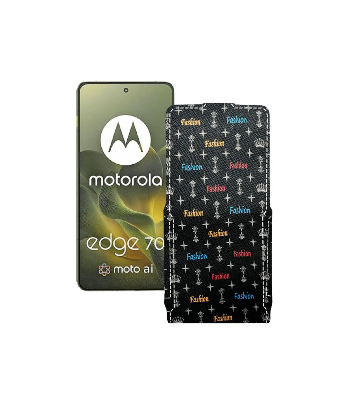 Чохол-флип з екошкіри для телефону Motorola Edge 70