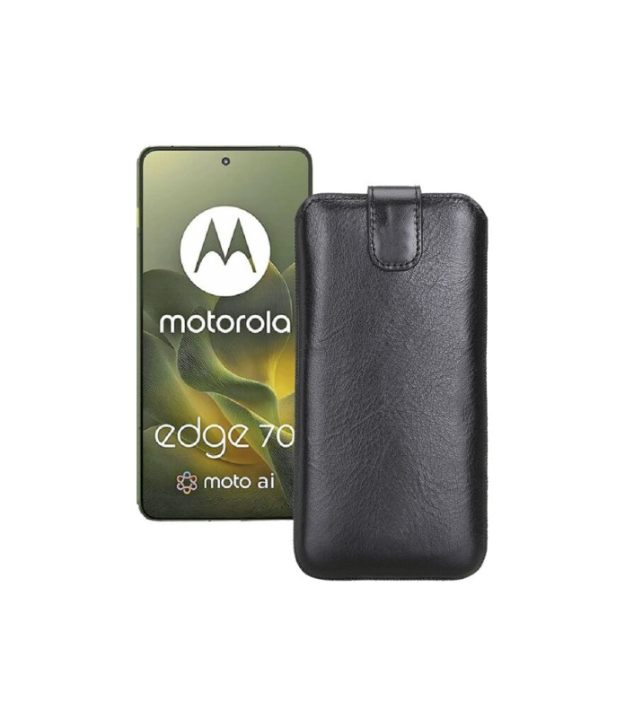 Витяжка з екошкіри для телефону Motorola Edge 70