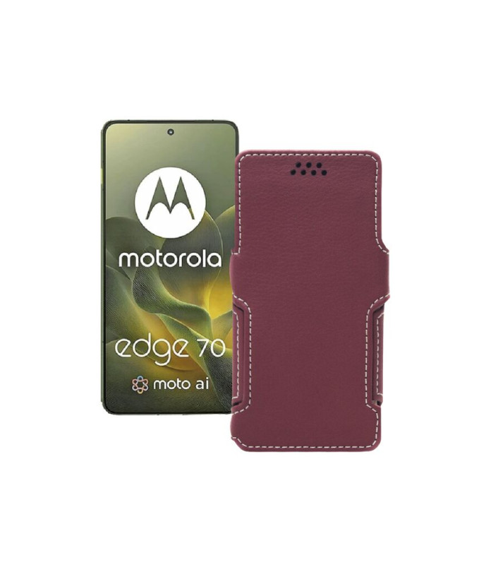 Чохол-книжка з екошкіри для телефону Motorola Edge 70