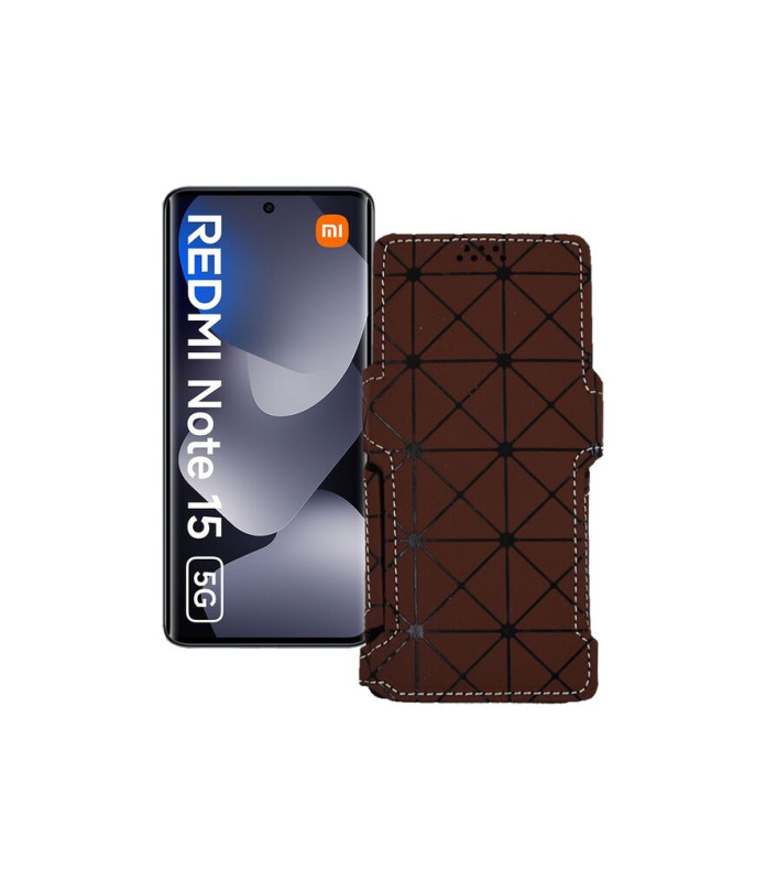 Чохол-книжка з екошкіри для телефону Xiaomi Redmi Note 15 5G