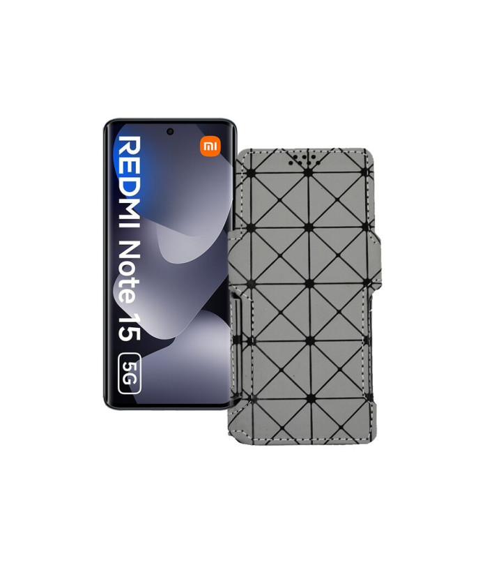 Чохол-книжка з екошкіри для телефону Xiaomi Redmi Note 15 5G