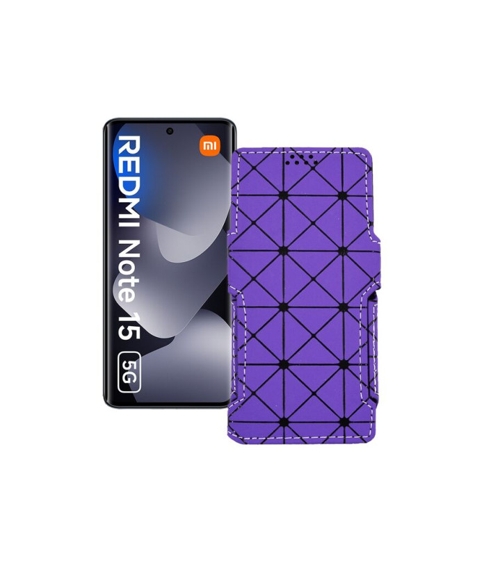 Чохол-книжка з екошкіри для телефону Xiaomi Redmi Note 15 5G