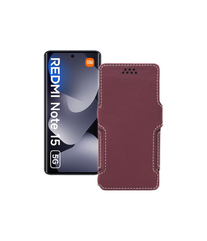 Чохол-книжка з екошкіри для телефону Xiaomi Redmi Note 15 5G