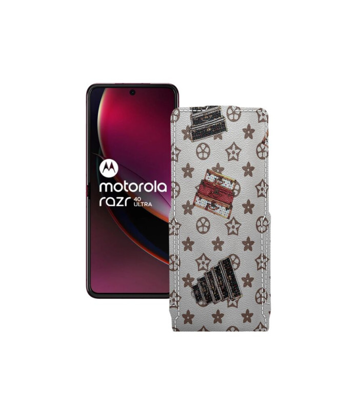 Чохол-флип з екошкіри для телефону Motorola Razr 40 Ultra