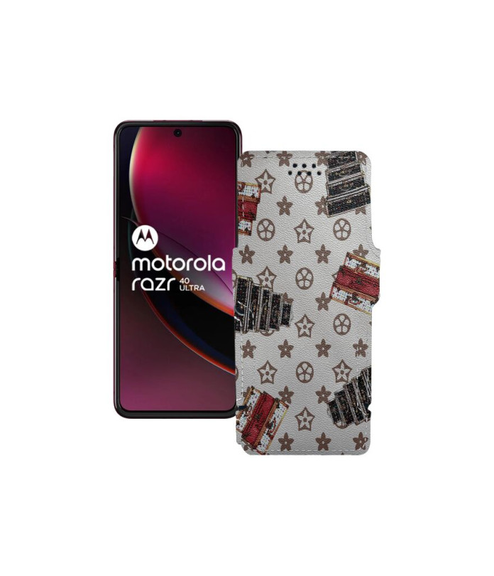 Чохол-книжка з екошкіри для телефону Motorola Razr 40 Ultra