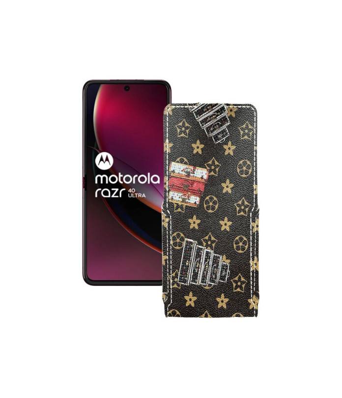 Чохол-флип з екошкіри для телефону Motorola Razr 40 Ultra