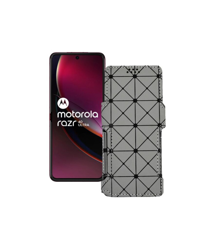 Чохол-книжка з екошкіри для телефону Motorola Razr 40 Ultra