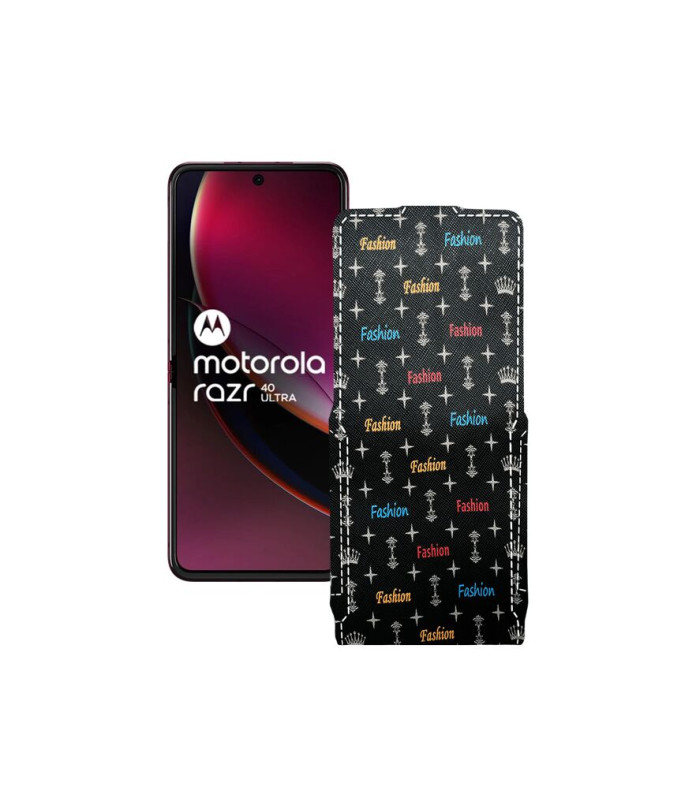 Чохол-флип з екошкіри для телефону Motorola Razr 40 Ultra