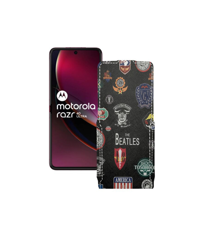 Чохол-флип з екошкіри для телефону Motorola Razr 40 Ultra