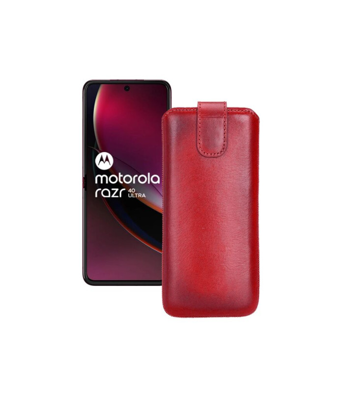 Витяжка з екошкіри для телефону Motorola Razr 40 Ultra