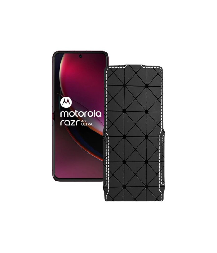 Чохол-флип з екошкіри для телефону Motorola Razr 40 Ultra