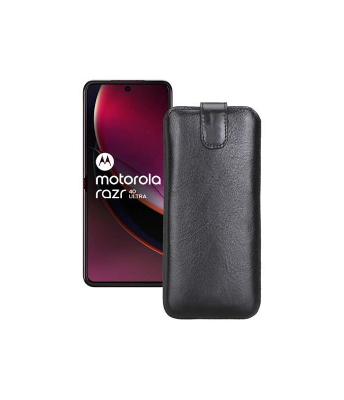 Витяжка з екошкіри для телефону Motorola Razr 40 Ultra