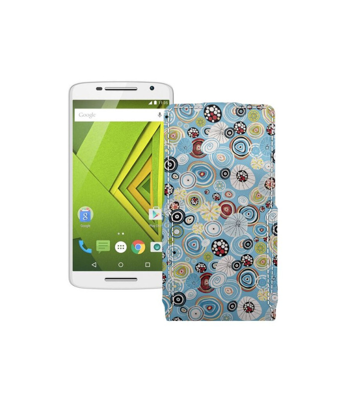 Чохол-флип з екошкіри для телефону Motorola Moto X Play