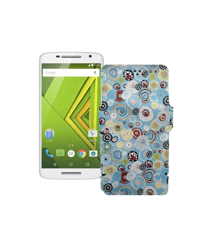 Чохол-книжка з екошкіри для телефону Motorola Moto X Play