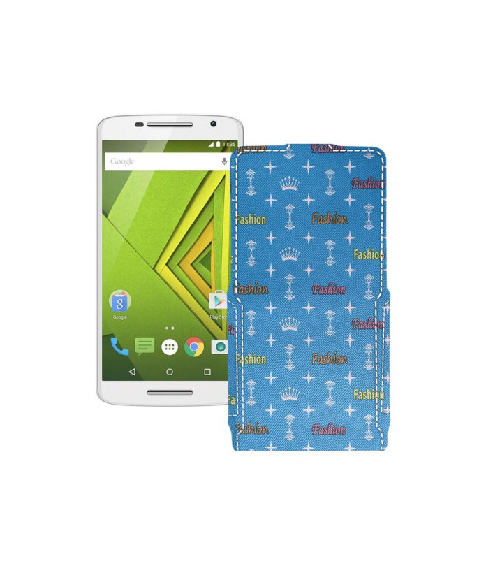 Чохол-флип з екошкіри для телефону Motorola Moto X Play