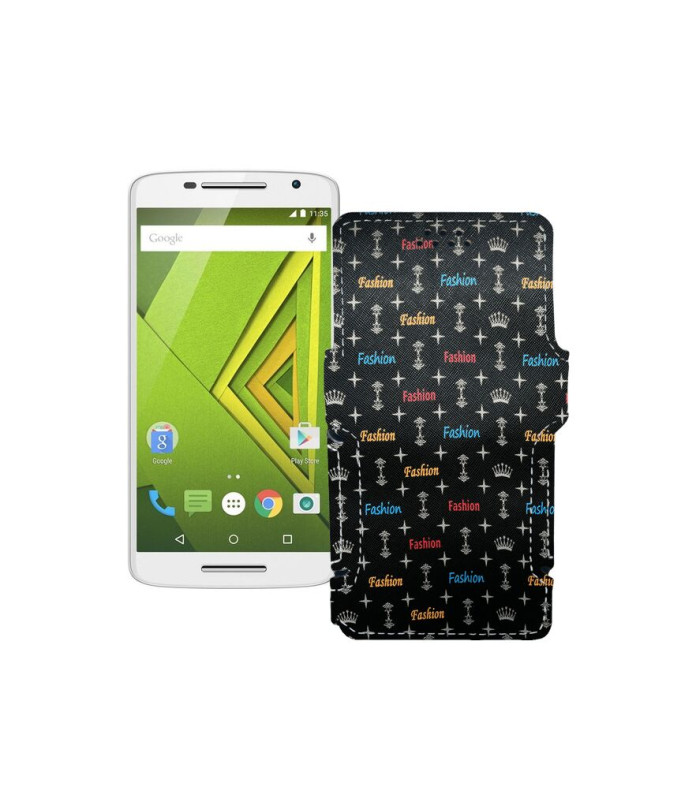 Чохол-книжка з екошкіри для телефону Motorola Moto X Play