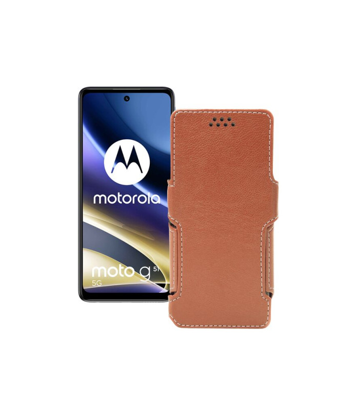 Чохол-книжка з екошкіри для телефону Motorola G51 5G