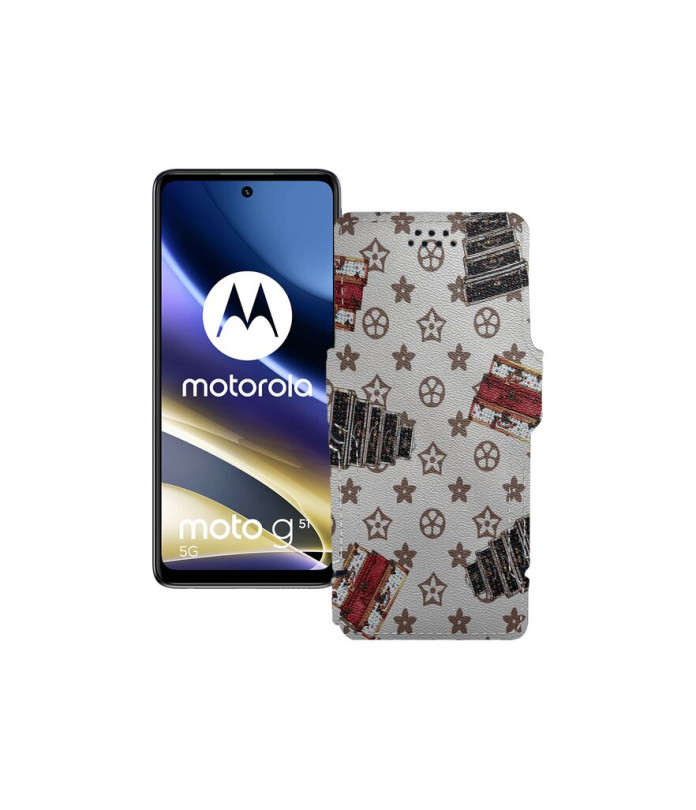 Чохол-книжка з екошкіри для телефону Motorola G51 5G