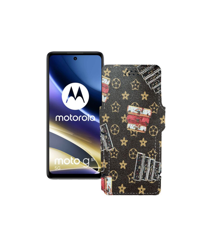 Чохол-книжка з екошкіри для телефону Motorola G51 5G