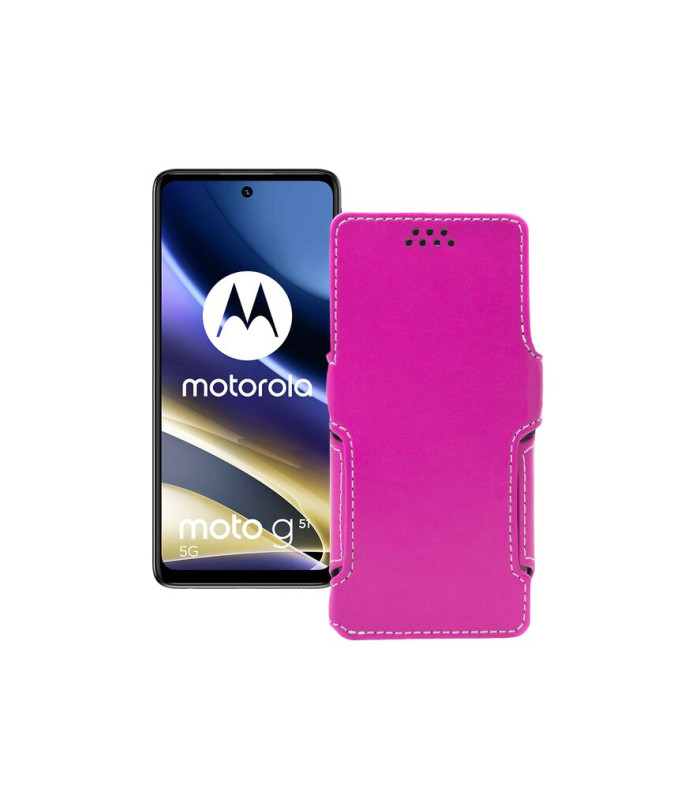 Чохол-книжка з екошкіри для телефону Motorola G51 5G